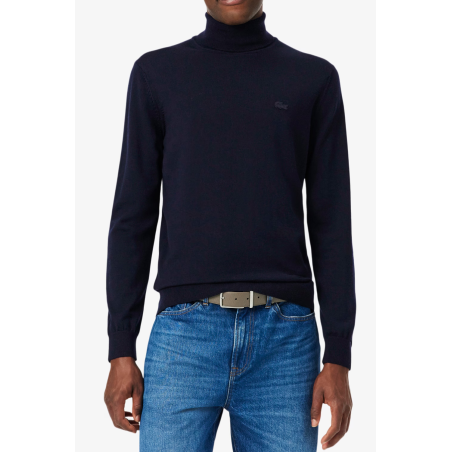 Pull laine mérinos col roulé