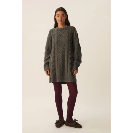 Robe pull DORIANE en laine anthracite