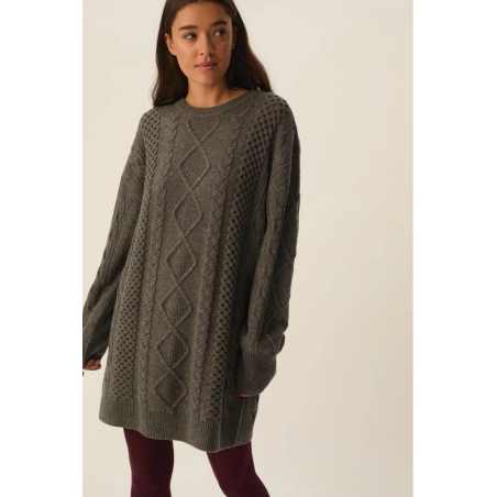 Robe pull DORIANE en laine anthracite