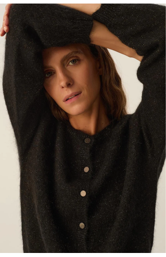 Gilet BINETTE noir fil pailleté