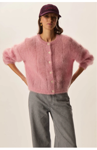 Gilet CHOUETTE rose pâle