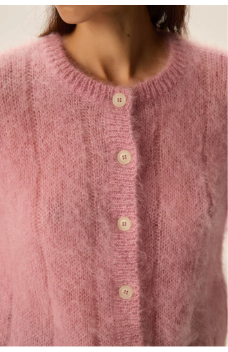 Gilet CHOUETTE rose pâle