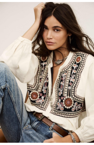 Top ALEC blanc écru