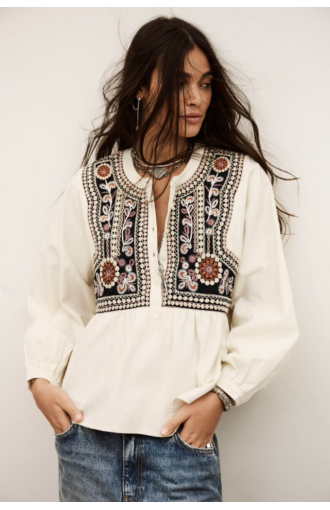 Top ALEC blanc écru